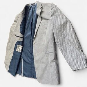 Jos.‎ A. Bank 1905 41R Blue White Seersucker Cotton Blazer Classic Fit